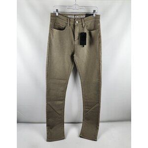 Vintage Genes Black Jeans Mens 30x32 Tan Slim Fit Denim NWT